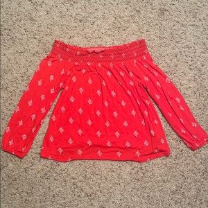 Old Navy Women's Patterned Off-the-shoulder Top